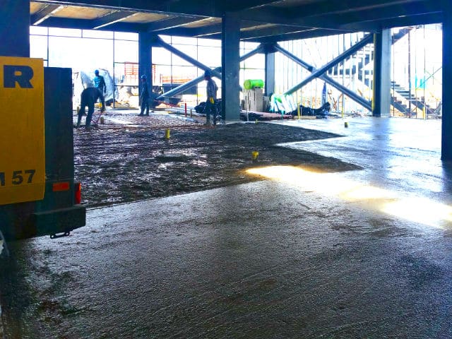 fundición de alistado en concreto